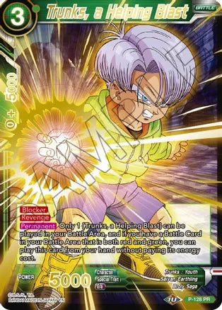 Trunks, a Helping Blast (Gold Stamped) (P-128) [Mythic Booster] | Tables and Towers