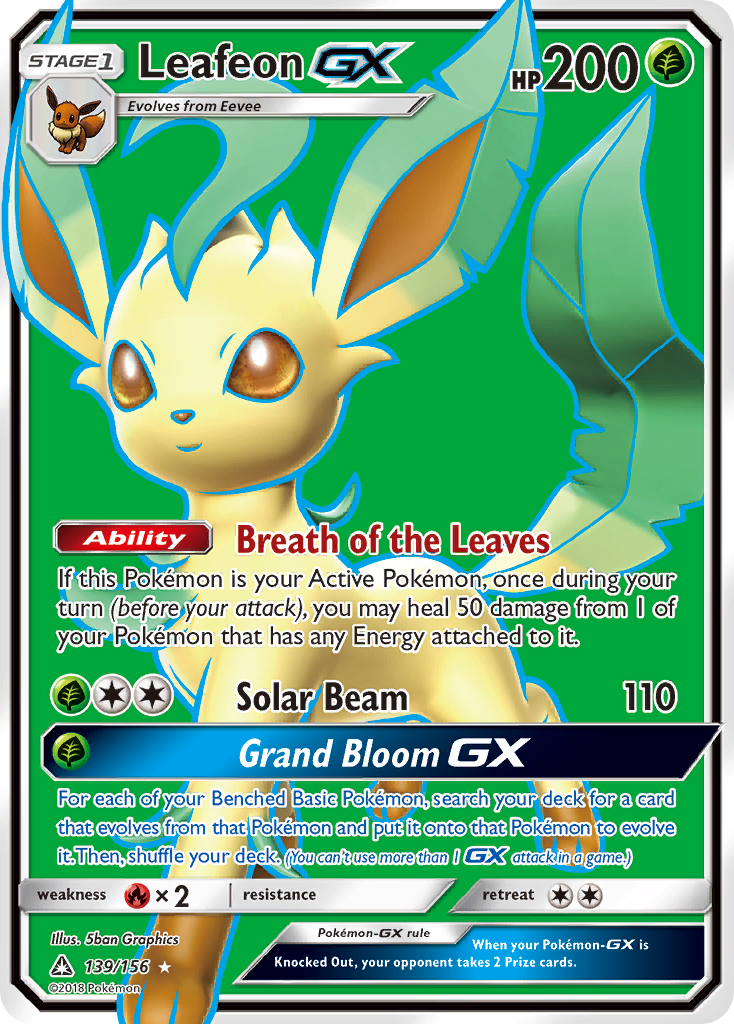 Leafeon GX (139/156) [Sun & Moon: Ultra Prism] | Tables and Towers