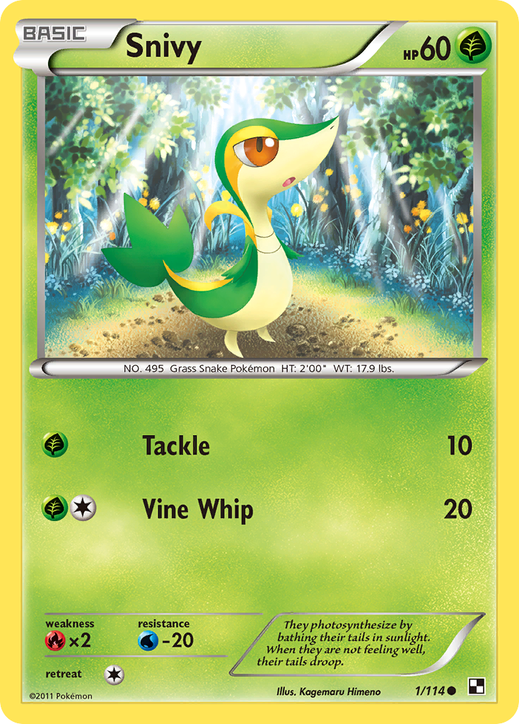 Snivy (1/114) (Cosmos Holo) [Black & White: Base Set] | Tables and Towers