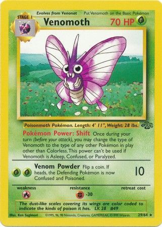 Venomoth (29/64) [Jungle Unlimited] | Tables and Towers