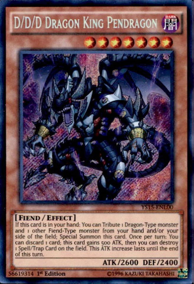 D/D/D Dragon King Pendragon [YS15-ENL00] Secret Rare | Tables and Towers