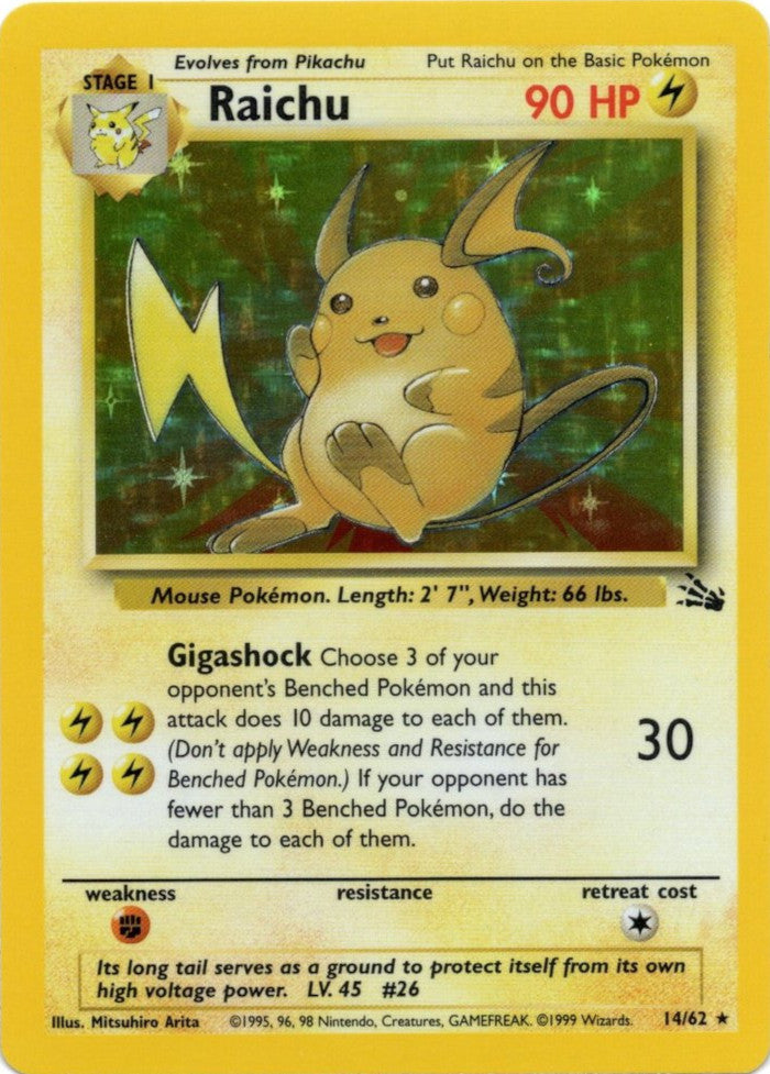 Raichu (14/62) [Fossil Unlimited] | Tables and Towers