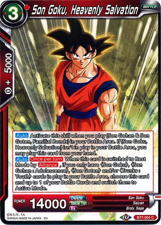 Son Goku, Heavenly Salvation (BT7-004) [Assault of the Saiyans] | Tables and Towers