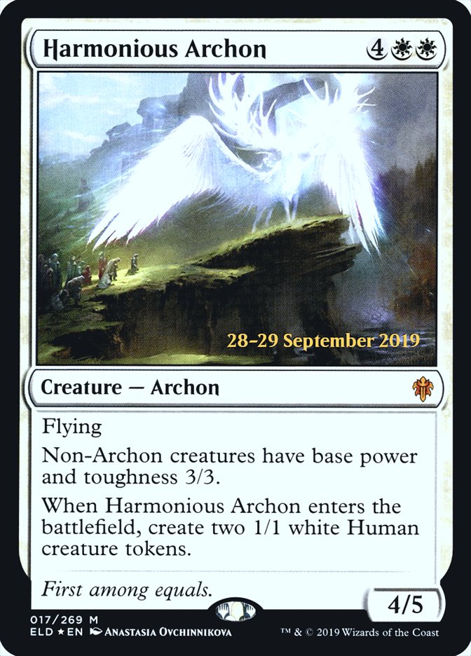 Harmonious Archon [Throne of Eldraine Prerelease Promos] | Tables and Towers