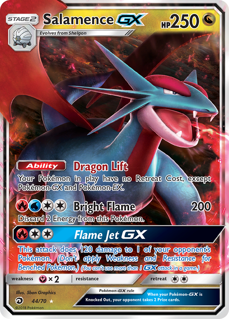 Salamence GX (44/70) [Sun & Moon: Dragon Majesty] | Tables and Towers