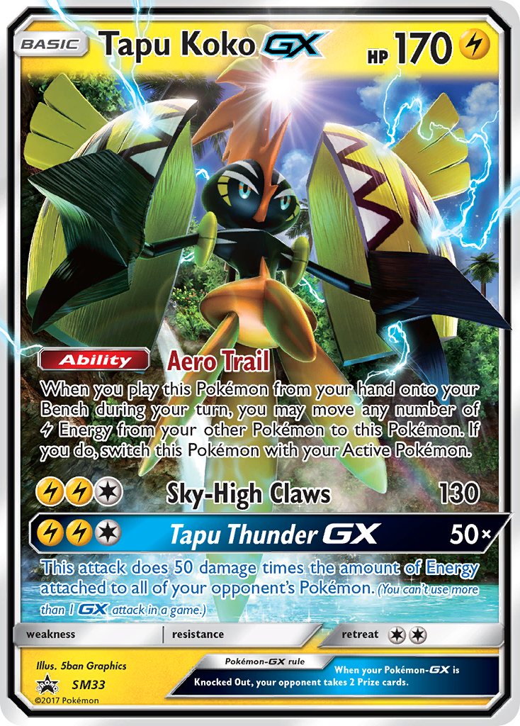 Tapu Koko GX (SM33) [Sun & Moon: Black Star Promos] | Tables and Towers