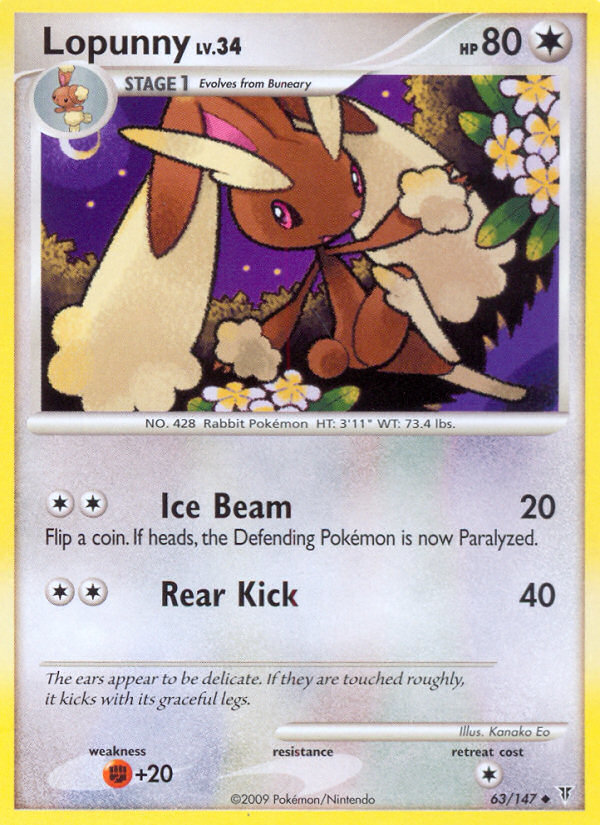 Lopunny (63/147) [Platinum: Supreme Victors] | Tables and Towers