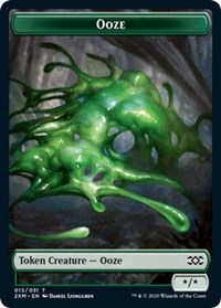 Ooze // Wurm (030) Double-Sided Token [Double Masters Tokens] | Tables and Towers