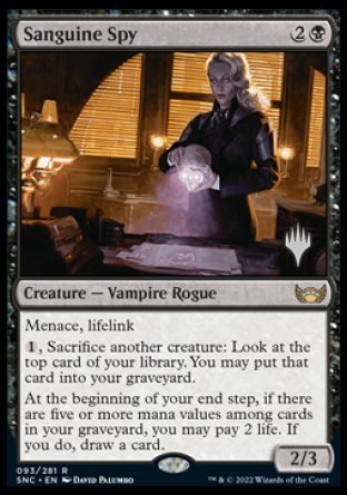 Sanguine Spy (Promo Pack) [Streets of New Capenna Promos] | Tables and Towers