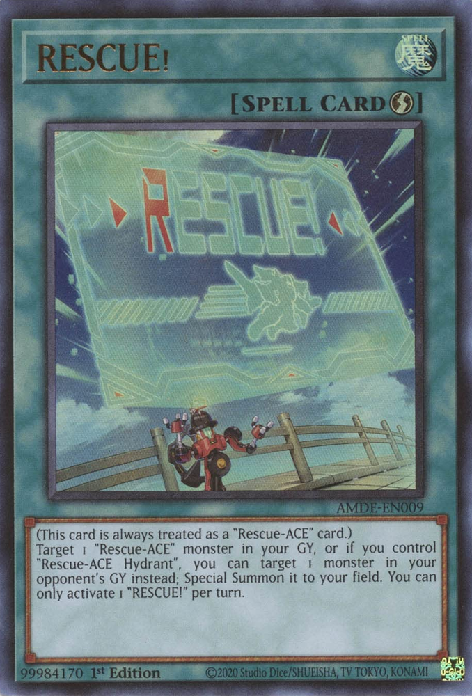 RESCUE! [AMDE-EN009] Ultra Rare | Tables and Towers