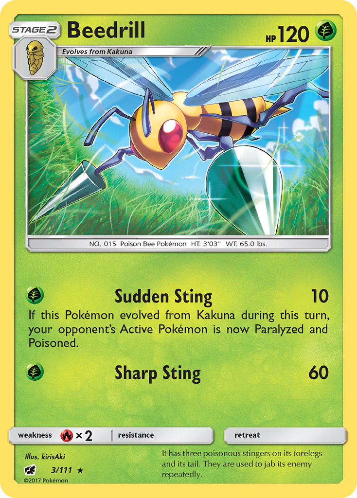 Beedrill (3/111) [Sun & Moon: Crimson Invasion] | Tables and Towers