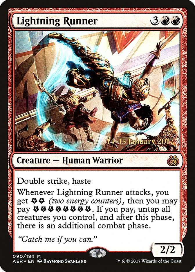 Lightning Runner [Aether Revolt Prerelease Promos] | Tables and Towers