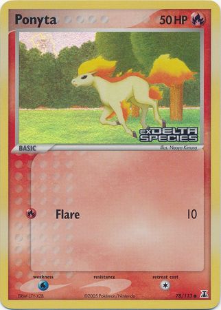 Ponyta (78/113) (Stamped) [EX: Delta Species] | Tables and Towers