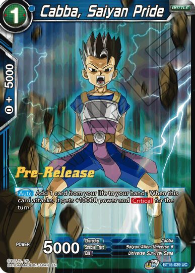 Cabba, Saiyan Pride (BT15-039) [Saiyan Showdown Prerelease Promos] | Tables and Towers