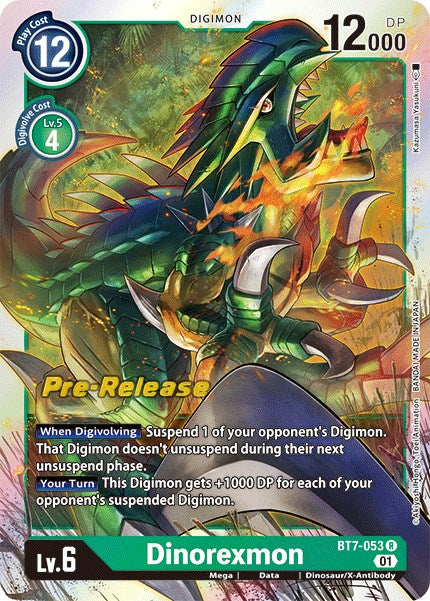 Dinorexmon [BT7-053] [Next Adventure Pre-Release Cards] | Tables and Towers