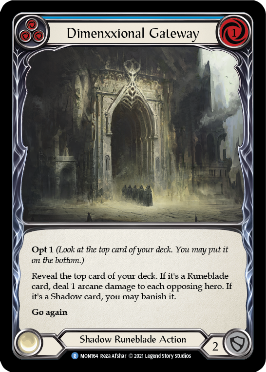 Dimenxxional Gateway (Blue) [MON164] (Monarch)  1st Edition Normal | Tables and Towers