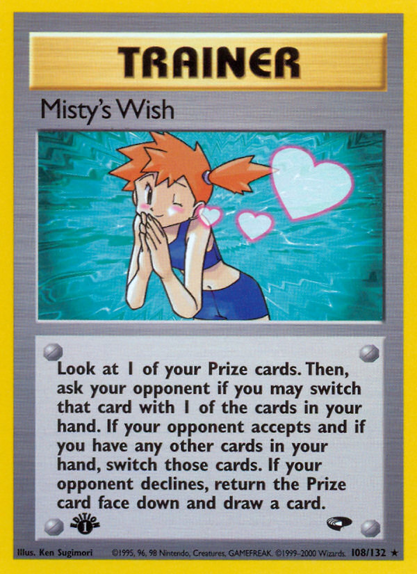 Misty's Wish (108/132) [Gym Challenge 1st Edition] | Tables and Towers