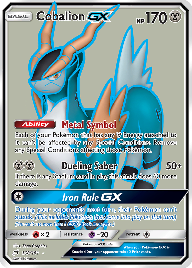 Cobalion GX (168/181) [Sun & Moon: Team Up] | Tables and Towers