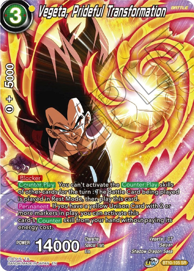 Vegeta, Prideful Transformation (BT10-105) [Theme Selection: History of Vegeta] | Tables and Towers