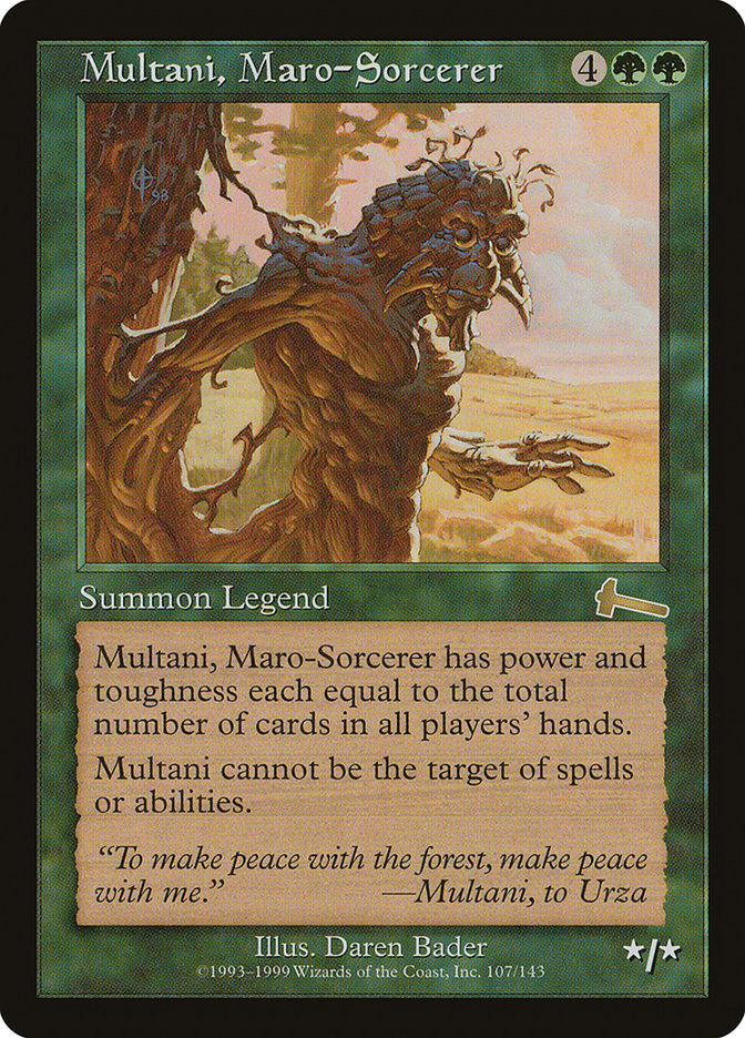 Multani, Maro-Sorcerer [Urza's Legacy] | Tables and Towers