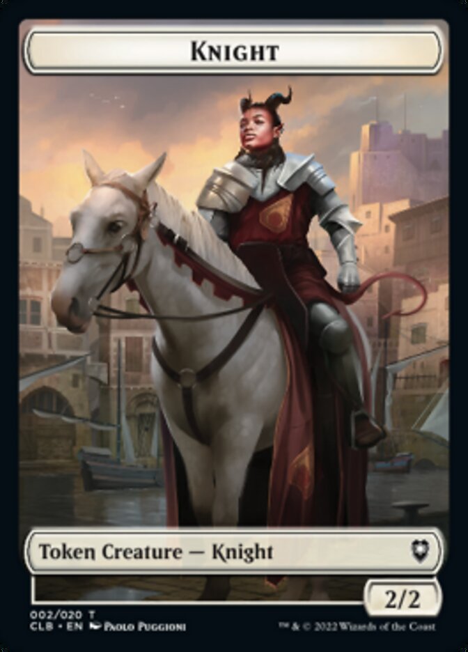 Knight Token [Commander Legends: Battle for Baldur's Gate Tokens] | Tables and Towers