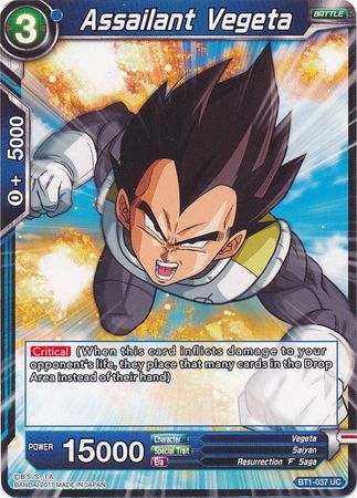 Assailant Vegeta (BT1-037) [Galactic Battle] | Tables and Towers