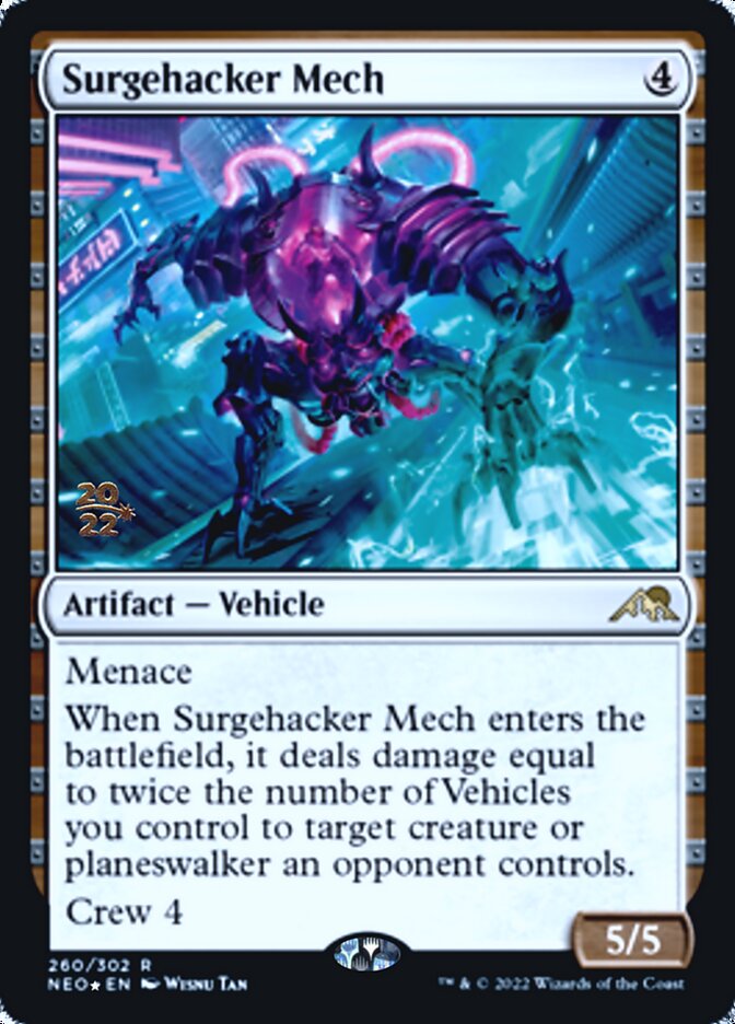 Surgehacker Mech [Kamigawa: Neon Dynasty Prerelease Promos] | Tables and Towers