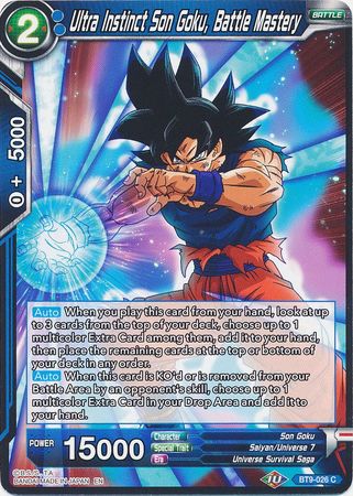 Ultra Instinct Son Goku, Battle Mastery (BT9-026) [Universal Onslaught] | Tables and Towers