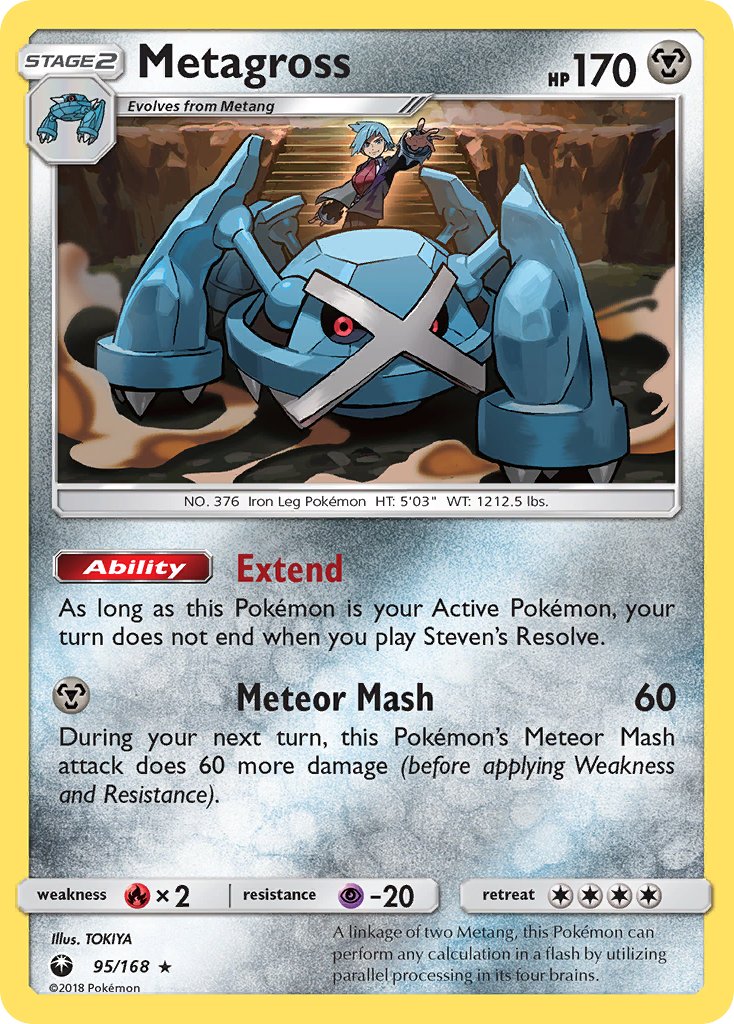 Metagross (95/168) (Prerelease Kit Exclusive) (Theme Deck Exclusive) [Sun & Moon: Celestial Storm] | Tables and Towers