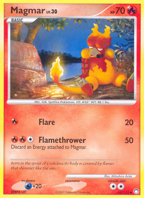 Magmar (54/123) [Diamond & Pearl: Mysterious Treasures] | Tables and Towers