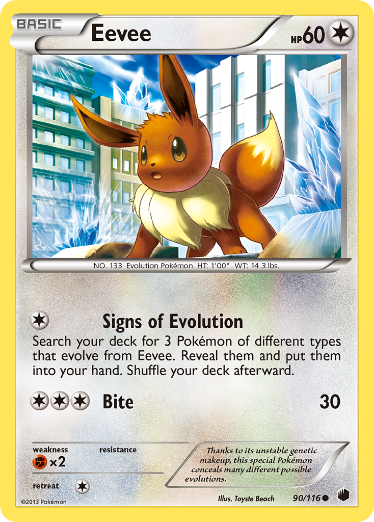 Eevee (90/116) [Black & White: Plasma Freeze] | Tables and Towers