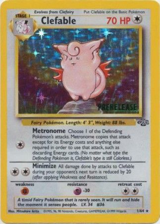 Clefable (1/64) (Prerelease Promo) [Jungle Unlimited] | Tables and Towers