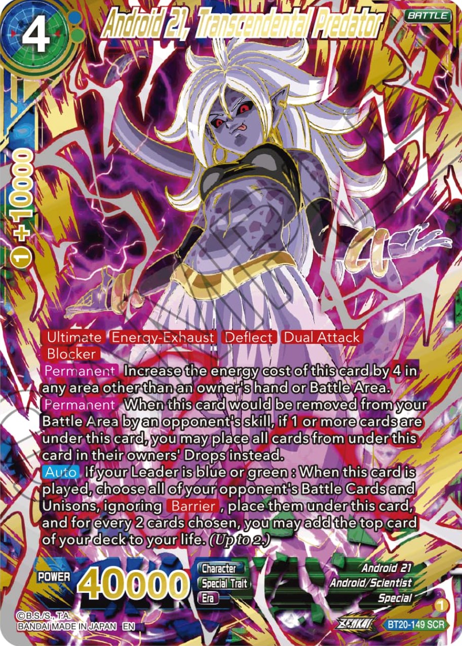 Android 21, Transcendental Predator (SPR) (BT20-149) [Power Absorbed] | Tables and Towers