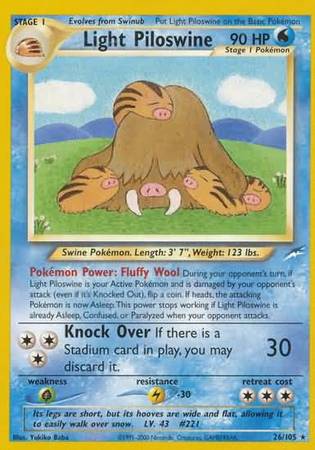 Light Piloswine (26/105) [Neo Destiny Unlimited] | Tables and Towers