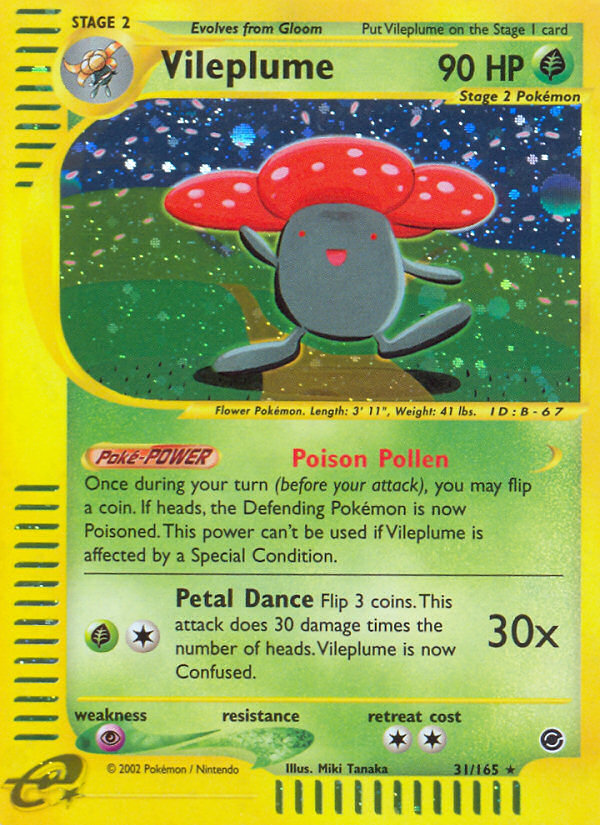 Vileplume (31/165) [Expedition: Base Set] | Tables and Towers