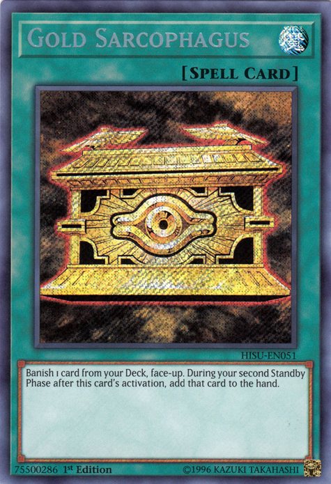 Gold Sarcophagus [HISU-EN051] Secret Rare | Tables and Towers