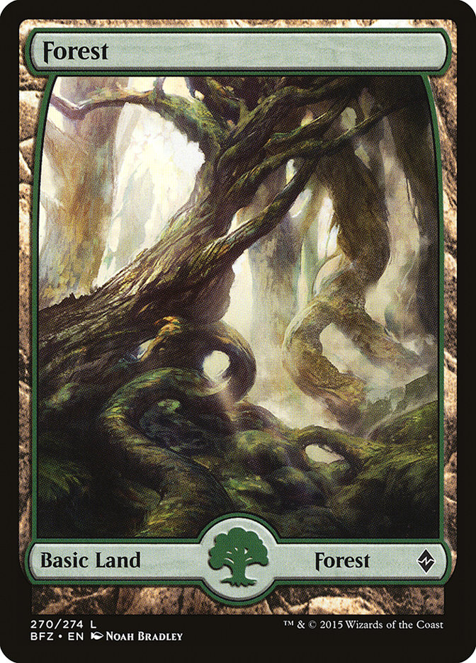 Forest (270) (Full Art) [Battle for Zendikar] | Tables and Towers