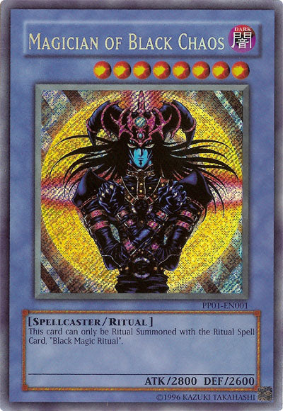 Magician of Black Chaos [PP01-EN001] Secret Rare | Tables and Towers