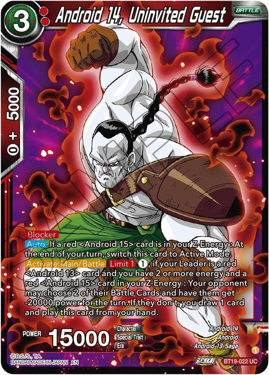 Android 14, Uninvited Guest (BT19-022) [Fighter's Ambition] | Tables and Towers