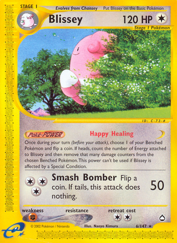 Blissey (6/147) [Aquapolis] | Tables and Towers