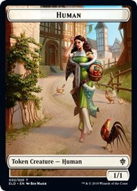 Human // Food (16) Double-Sided Token [Throne of Eldraine Tokens] | Tables and Towers