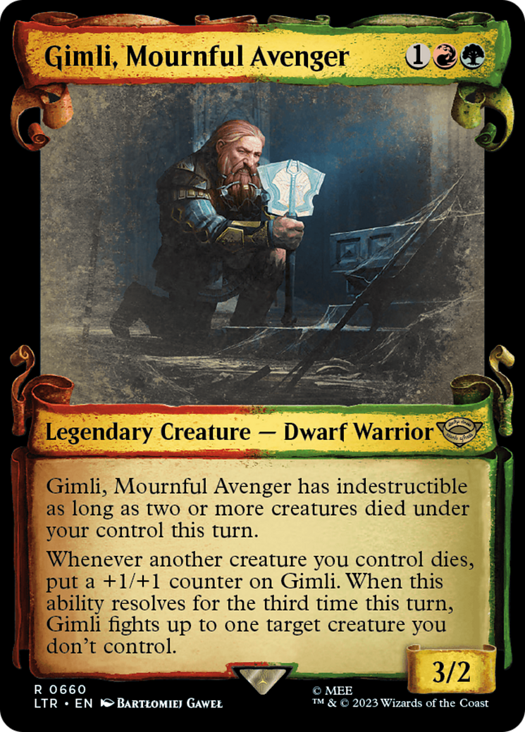 Gimli, Mournful Avenger [The Lord of the Rings: Tales of Middle-Earth Showcase Scrolls] | Tables and Towers