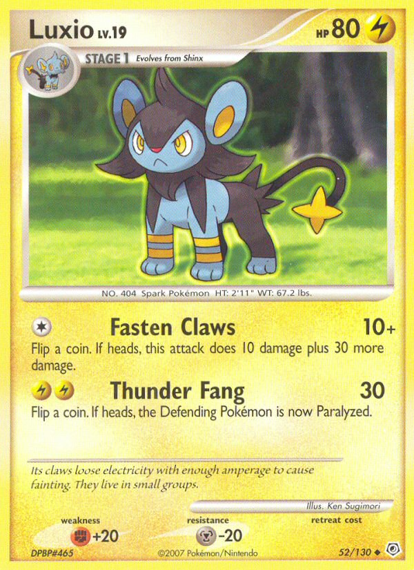 Luxio (52/130) [Diamond & Pearl: Base Set] | Tables and Towers