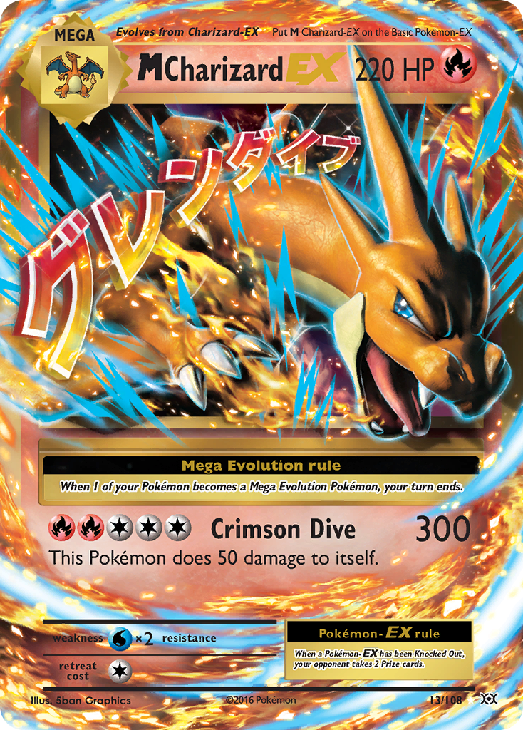 M Charizard EX (13/108) [XY: Evolutions] | Tables and Towers