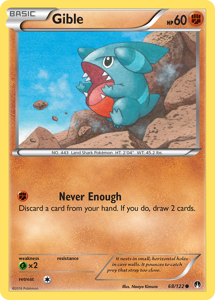 Gible (68/122) [XY: BREAKpoint] | Tables and Towers