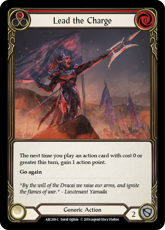 Lead the Charge (Red) [ARC209-C] (Arcane Rising)  1st Edition Rainbow Foil | Tables and Towers