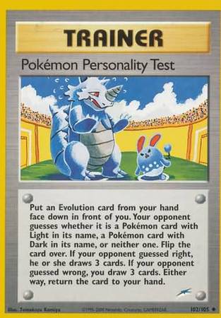 Pokemon Personality Test (102/105) [Neo Destiny Unlimited] | Tables and Towers