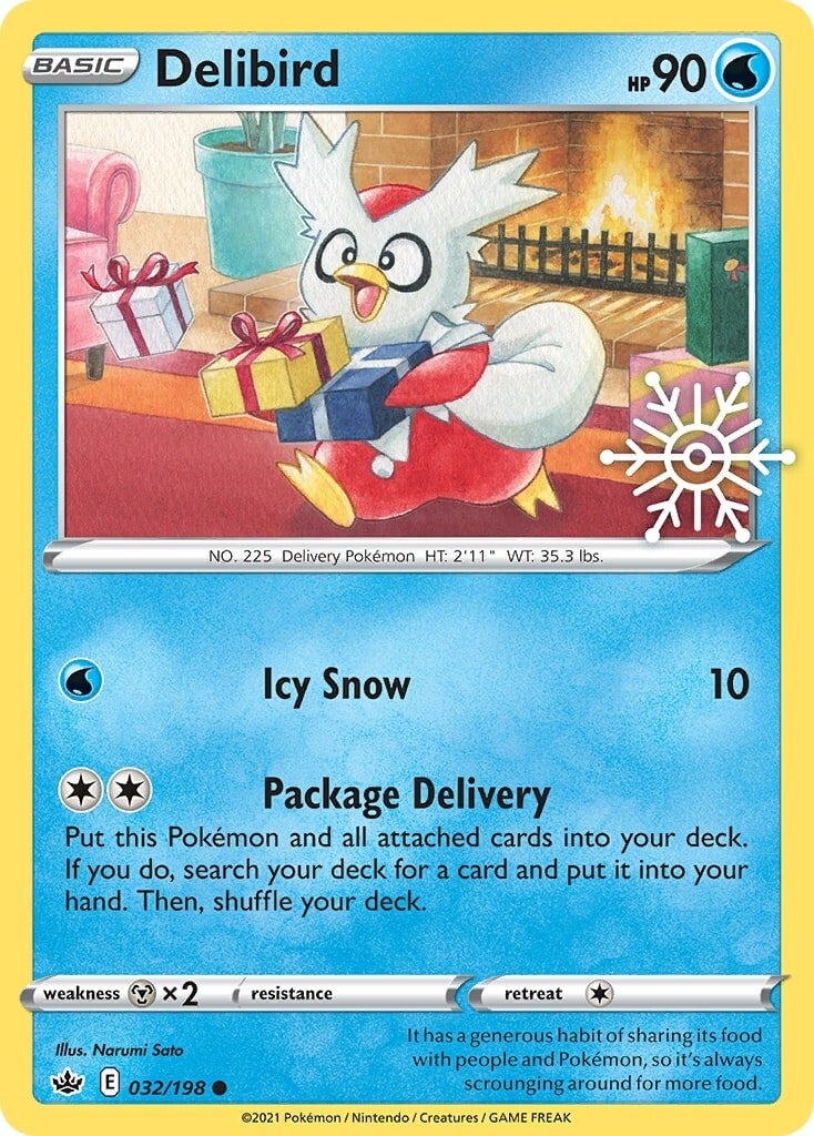 Delibird (032/198) (Holiday Calendar) [Sword & Shield: Chilling Reign] | Tables and Towers