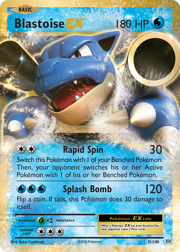 Blastoise EX (21/108) [XY: Evolutions] | Tables and Towers