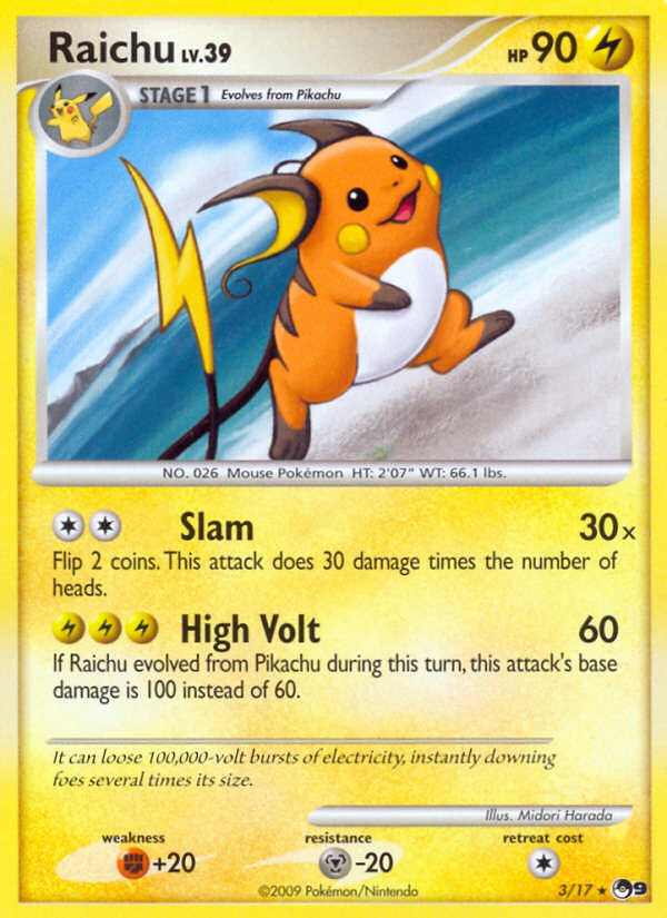 Raichu (3/17) [POP Series 9] | Tables and Towers